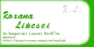 roxana lipcsei business card